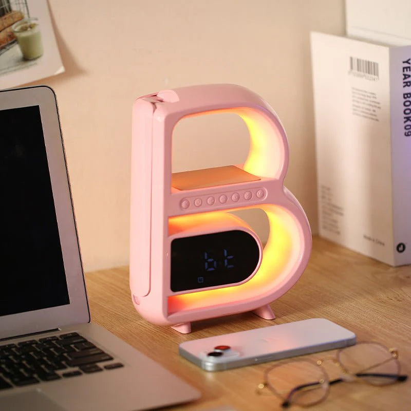 B-Shaped Blutooth Speaker - Multifunctional - Wireless Charger
