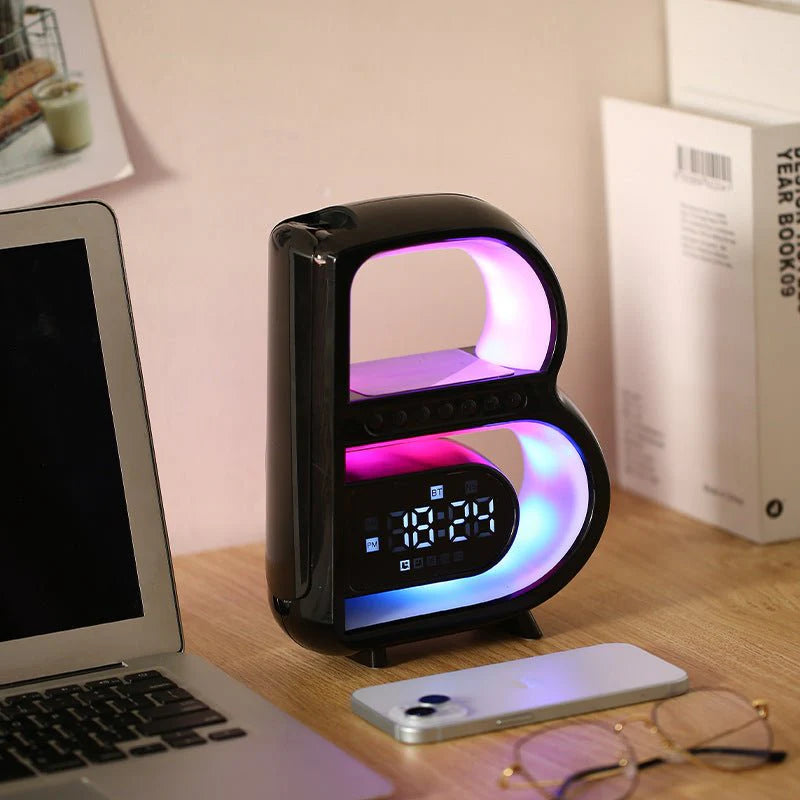 B-Shaped Blutooth Speaker - Multifunctional - Wireless Charger