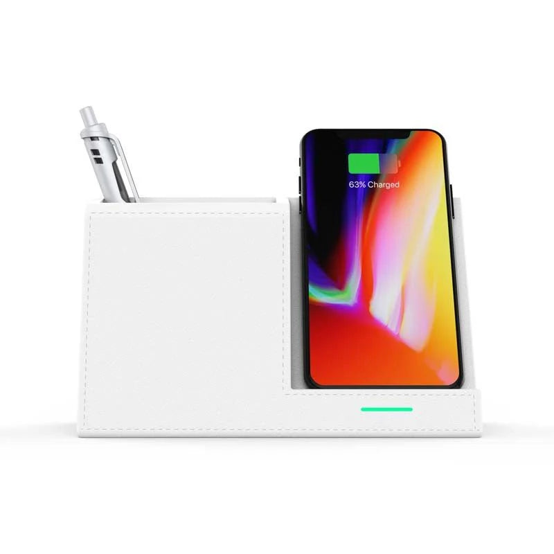 Leather Pen Holder Wireless Charger