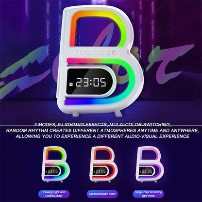B-Shaped Blutooth Speaker - Multifunctional - Wireless Charger
