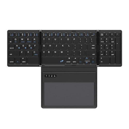 Business Leather Large Touch Version Bluetooth Folding Keyboard